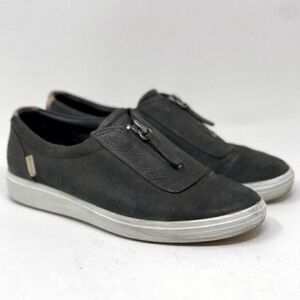 Ecco womans soft slip in sneakers black suede us 6 BoxM